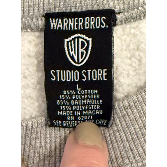 Vintage 96’ Looney Tunes Embroidered Crewneck Sweatshirt Warner Bros Sz L Tweety - Picture 5 of 8